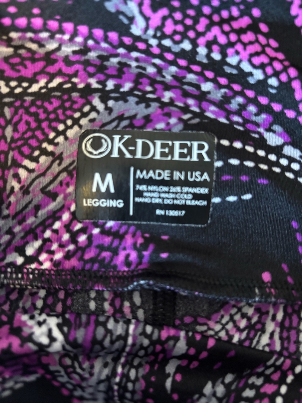 K-Deer Purple Mystic Legging Size Medium - Picture 3 of 5